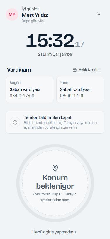 Konum bekleniyor: konum izni kapalı